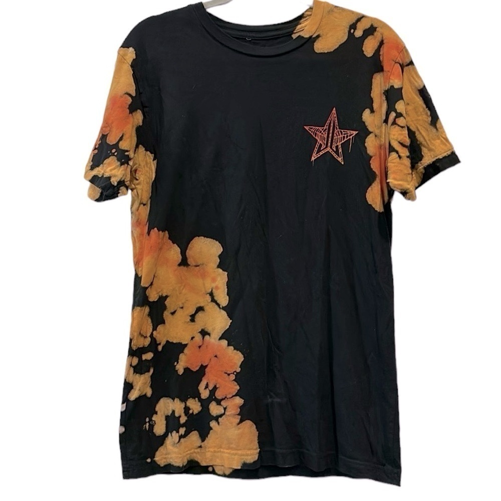 Jeffree Star Halloween Edition 100% Cotton Logo T-Shirt Black Tie Dye Medium​​​​